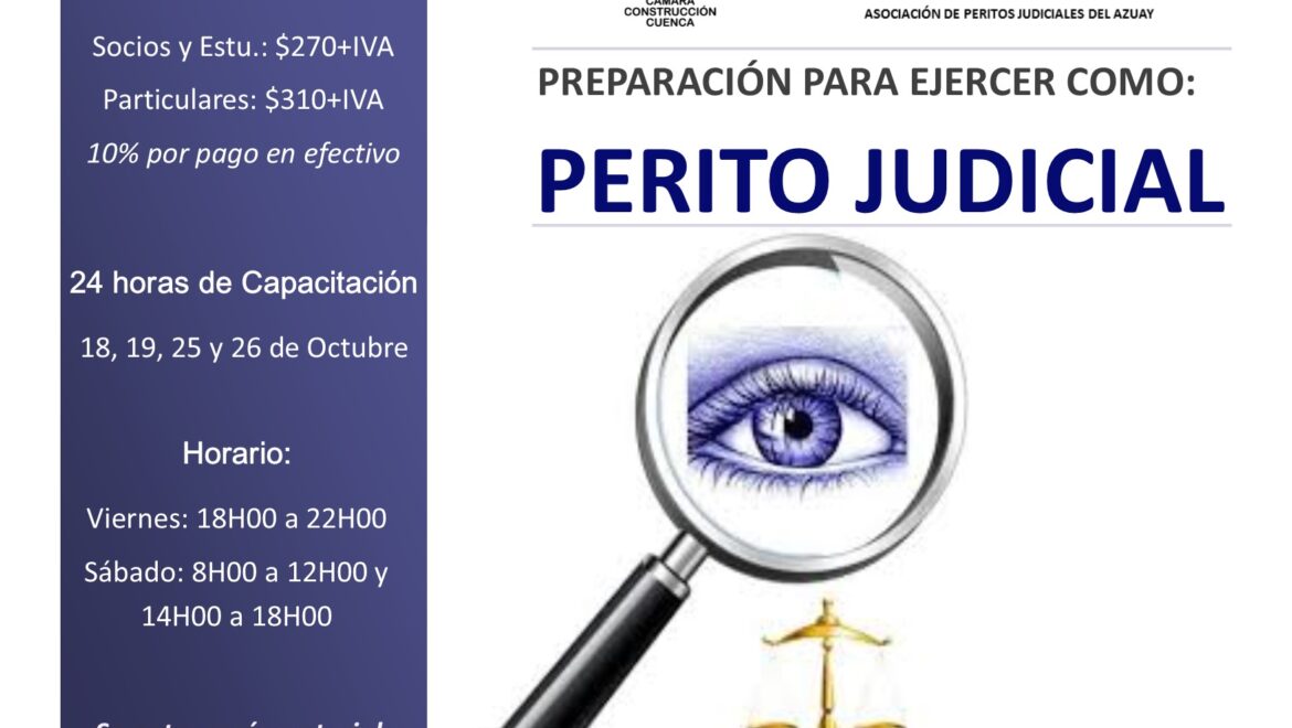 PREPARACIÓN PARA EJERCER COMO PERITO JUDICIAL