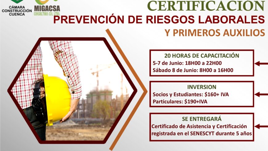 CERTIFICACIÓN EN PREVENCIÓN DE RIESGOS LABORALES Y PRIMEROS AUXILIOS