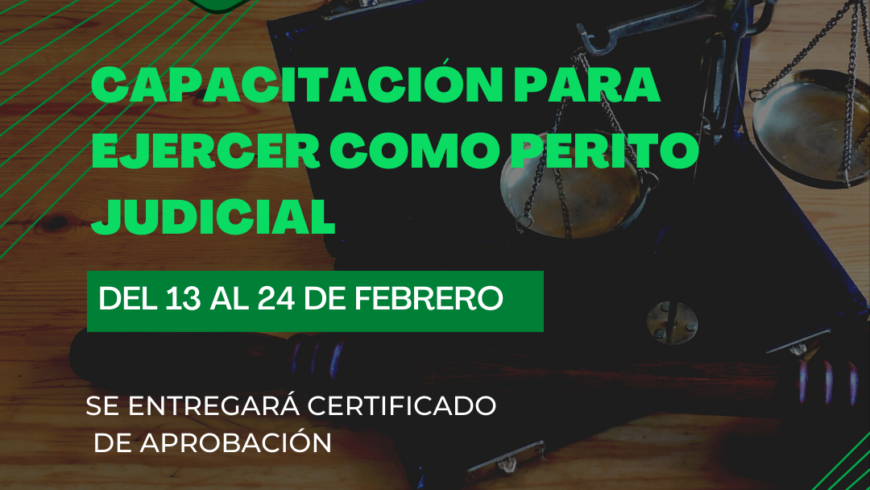 CURSO DE CAPACITACIÓN PARA EJERCER COMO PERITO JUDICIAL